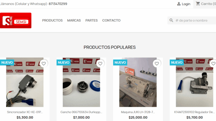 Nueva tienda en línea en SEMSI