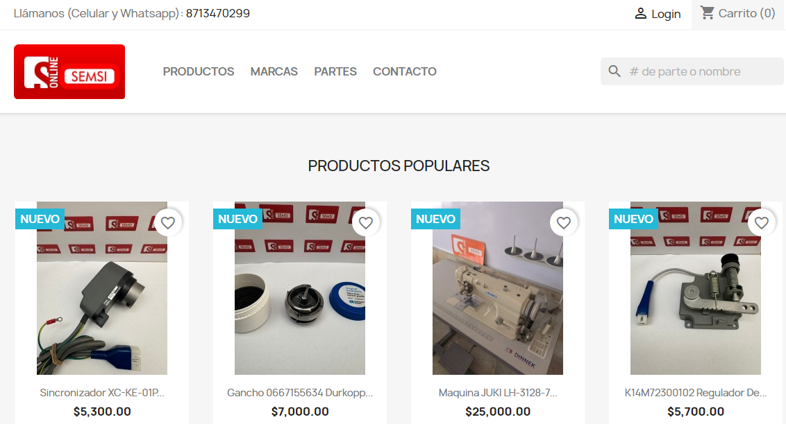 Nueva tienda en línea en SEMSI