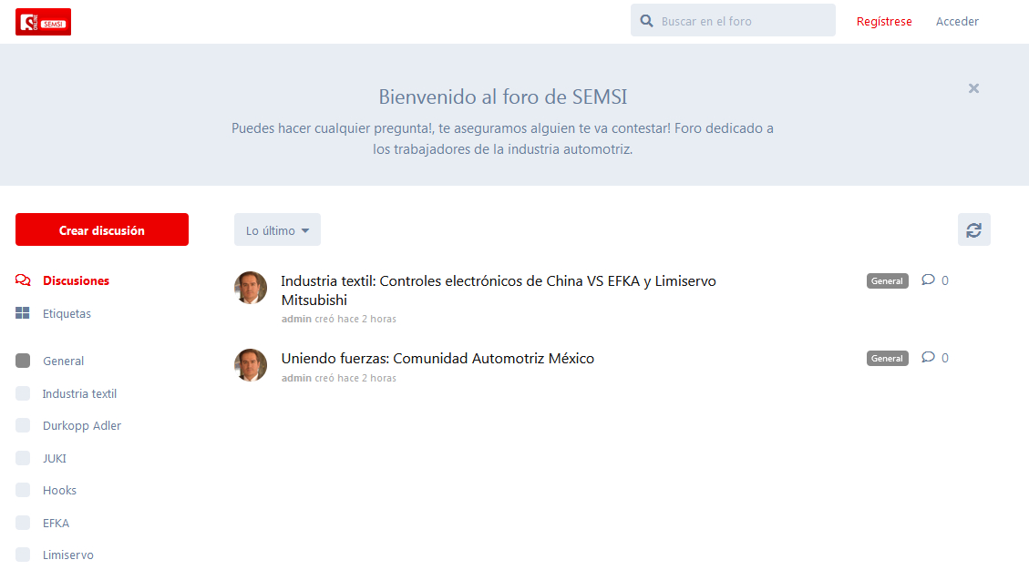 Nuevo foro de discusión en SEMSI!